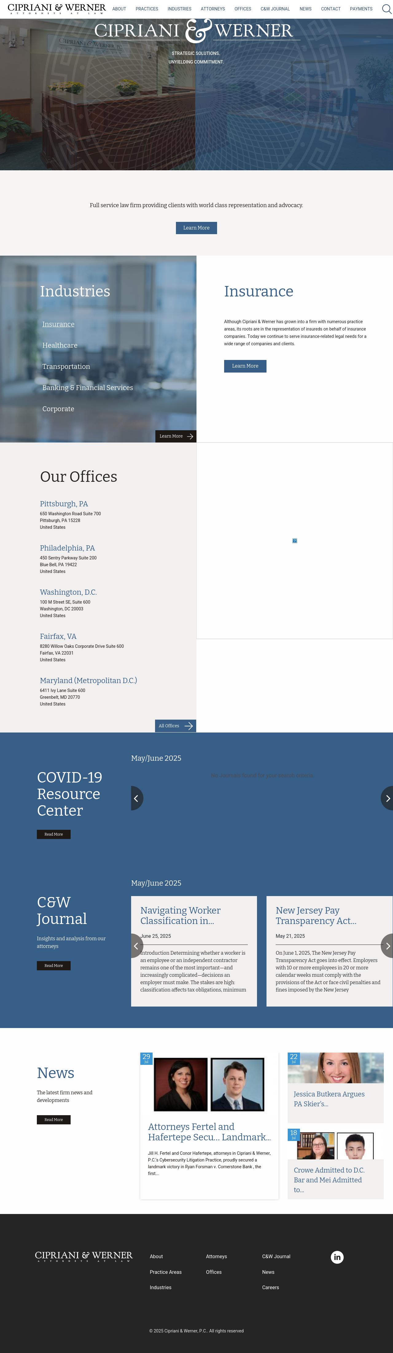 Cipriani & Werner, P.C. - Mt. Laurel NJ Lawyers
