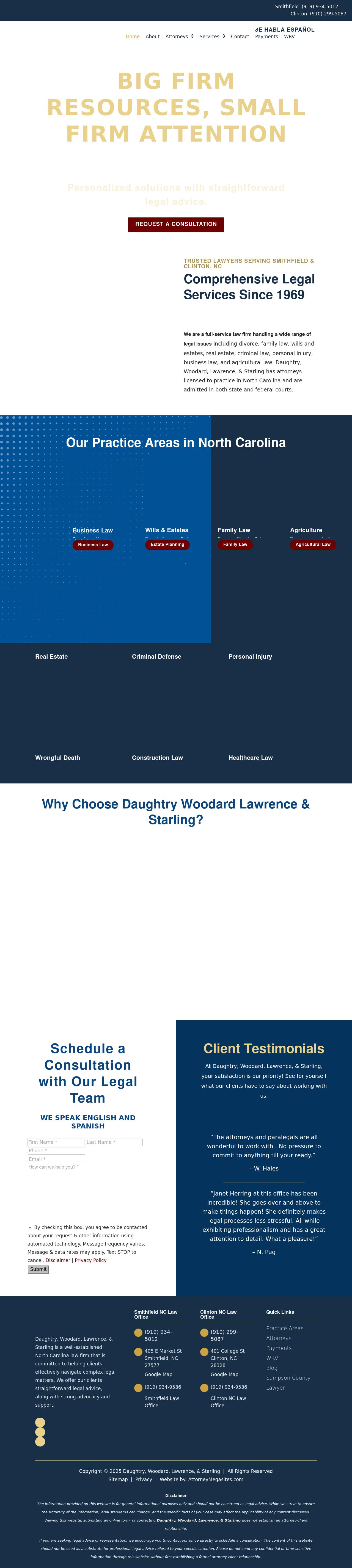Daughtry, Woodard, Lawrence, & Starling - Clinton NC Lawyers