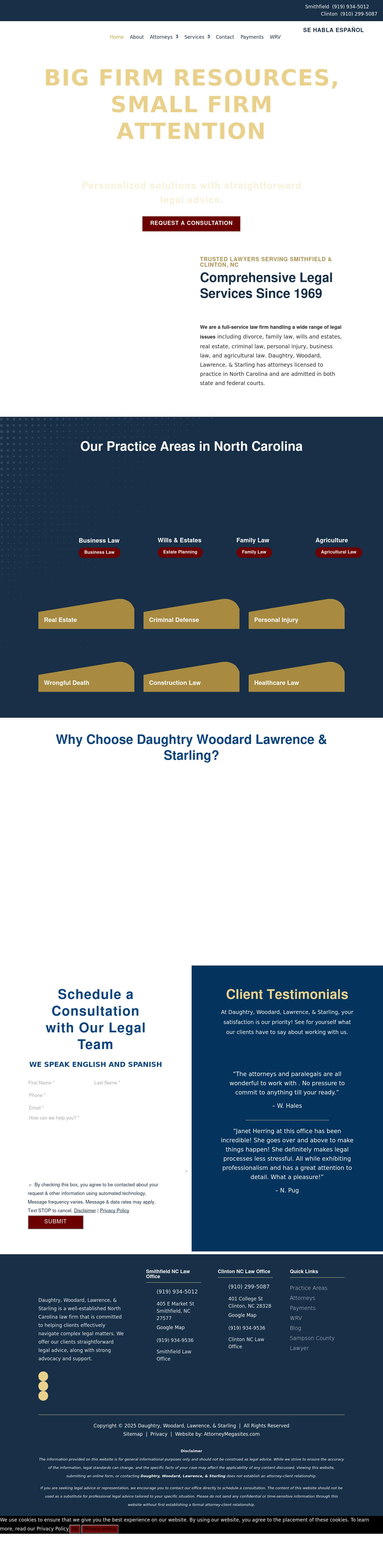 Daughtry, Woodard, Lawrence, & Starling - Smithfield NC Lawyers