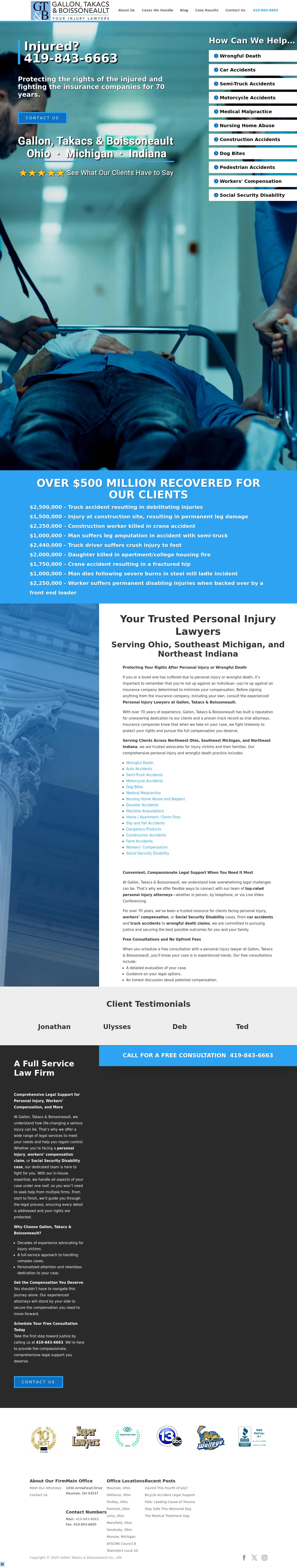 Gallon Takacs Boissoneault & Schaffer Co LPA - Toledo OH Lawyers