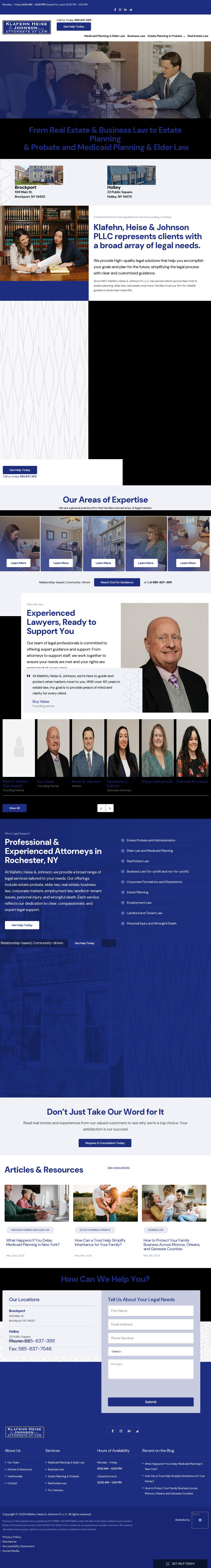 Klafehn, Heise & Johnson P.L.L.C., Attorneys at Law - Brockport NY Lawyers