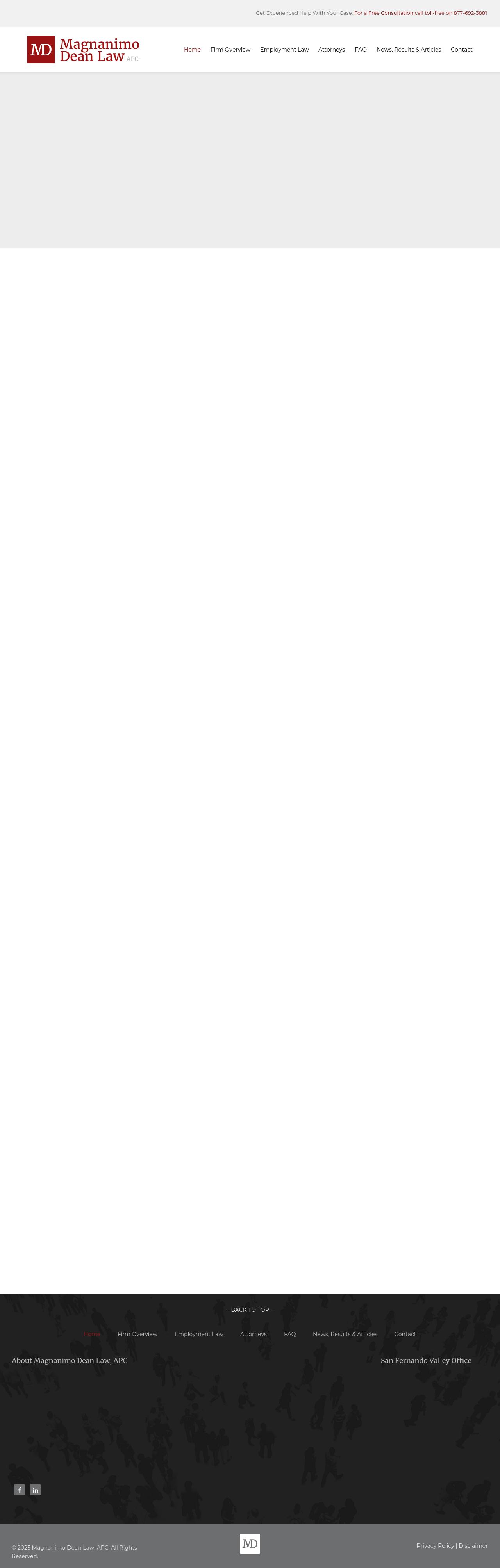 Magnanimo & Dean, LLP - Sherman Oaks CA Lawyers