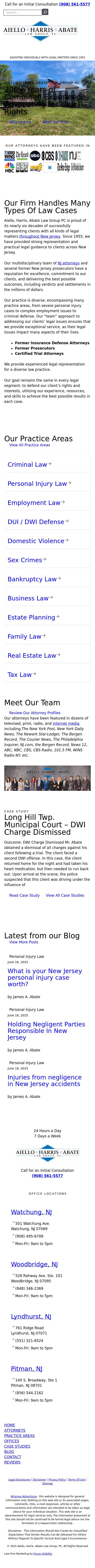 Aiello, Harris, Marth, Tunnero, Pastor & Schiffman, PC Attorneys At Law - Lyndhurst NJ Lawyers