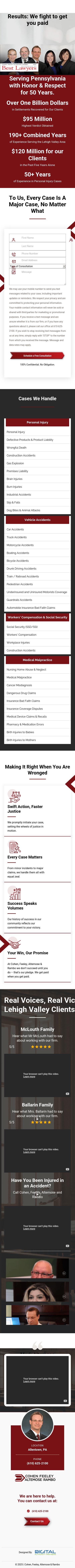 Cohen, Feeley, Altemose & Rambo - Bethlehem PA Lawyers