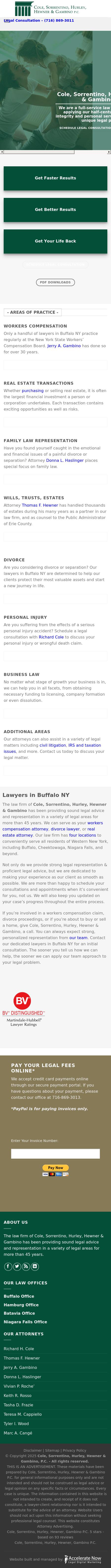 Cole, Sorrentino, Hurley, Hewner & Gambino, P.C. - Hamburg NY Lawyers