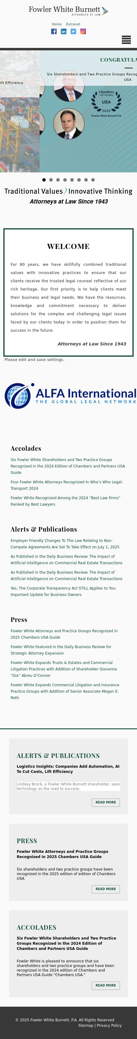 Fowler White Burnett P.A. - Fort Lauderdale FL Lawyers