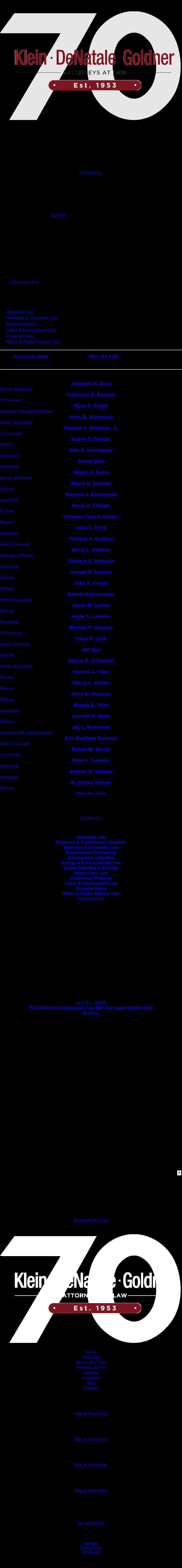 Klein DeNatale Goldner Cooper Rosenlieb & Kimball, LLP - Bakersfield CA Lawyers
