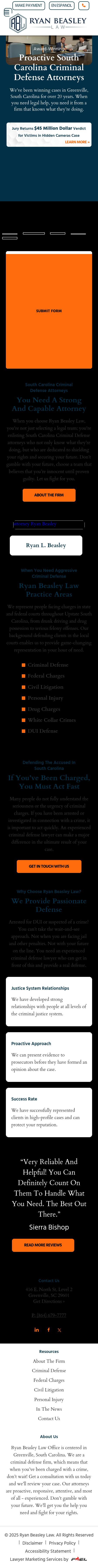 Ryan L. Beasley, Attorney at Law - Greenville SC Lawyers