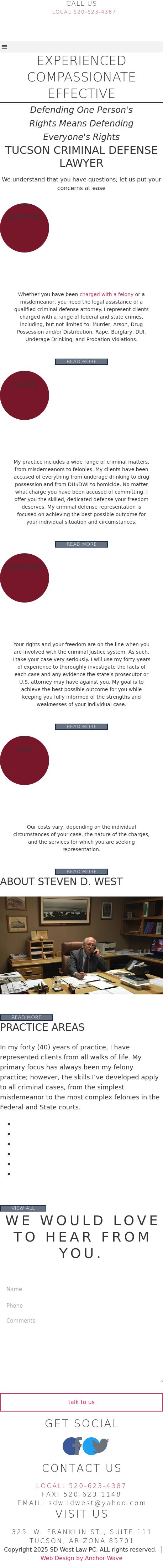 Steven D. West, Attorney at Law - Tucson AZ Lawyers