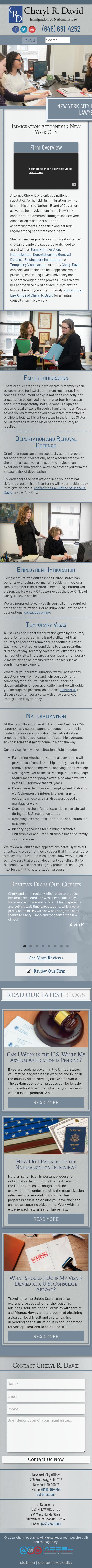 The Law Office of Cheryl R. David - New York NY Lawyers