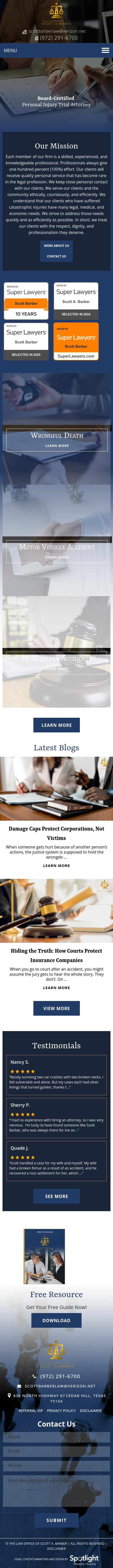The Law Office of Scott A. Barber - Cedar Hill TX Lawyers