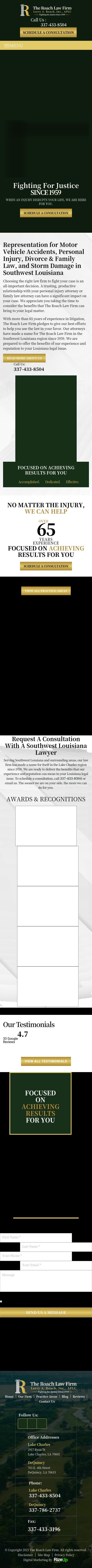 The Roach Law Firm - Lake Charles LA Lawyers
