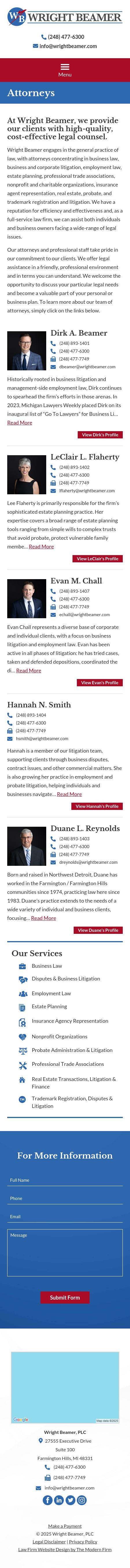 Wright Beamer PLC - Farmington Hills MI Lawyers