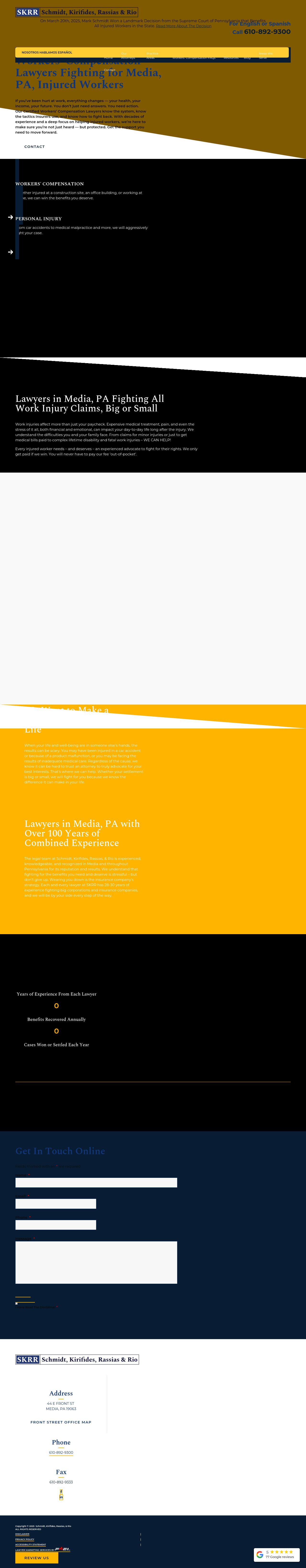 Schmidt, Kirifides, Fridkin & Rassias - Media PA Lawyers