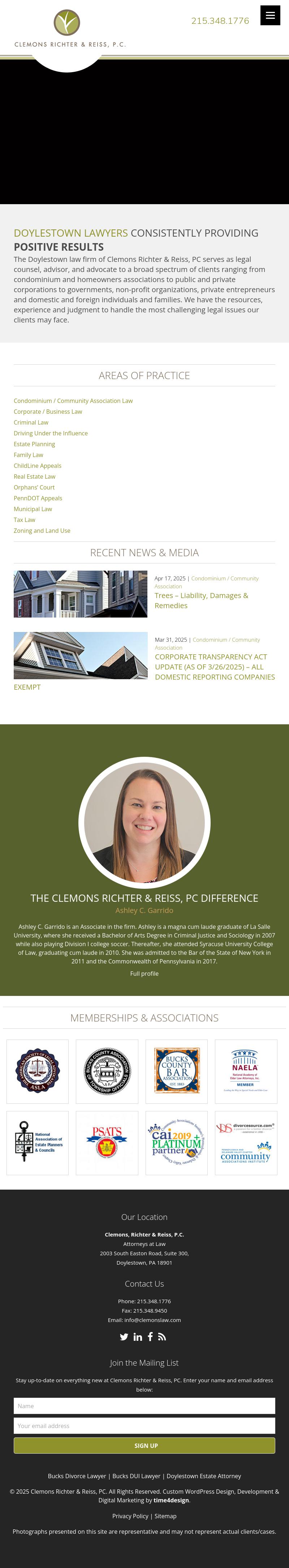 Clemons, Richter & Reiss, P.C. - Doylestown PA Lawyers
