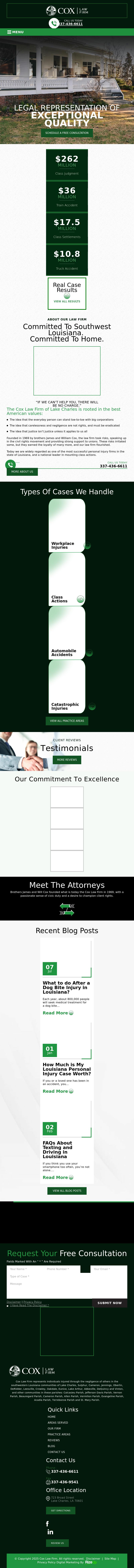 Cox, Cox, Filo, Camel & Wilson L.L.C. - Lake Charles LA Lawyers