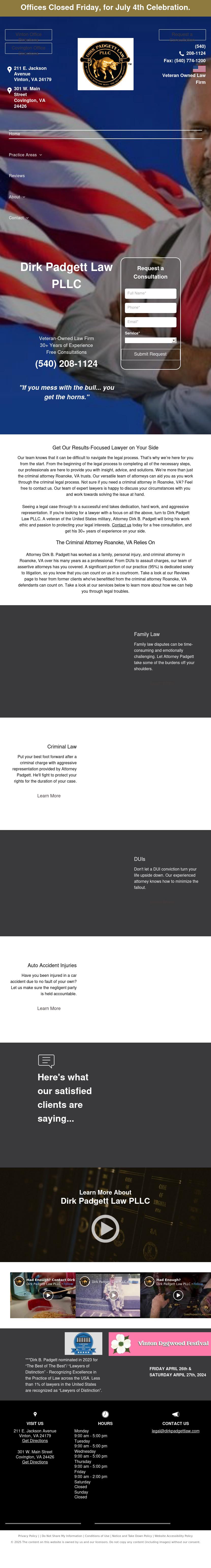 Dirk Padgett Law PLLC - Roanoke VA Lawyers