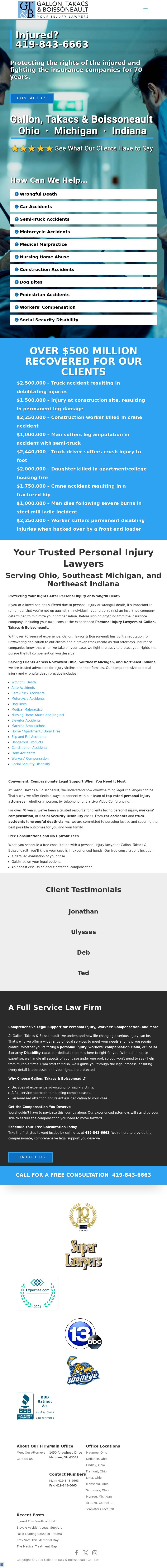 Gallon Takacs Boissoneault & Schaffer Co LPA - Toledo OH Lawyers