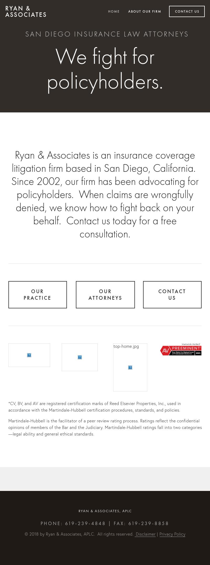Law Offices of Greg J. Ryan - San Diego CA Lawyers