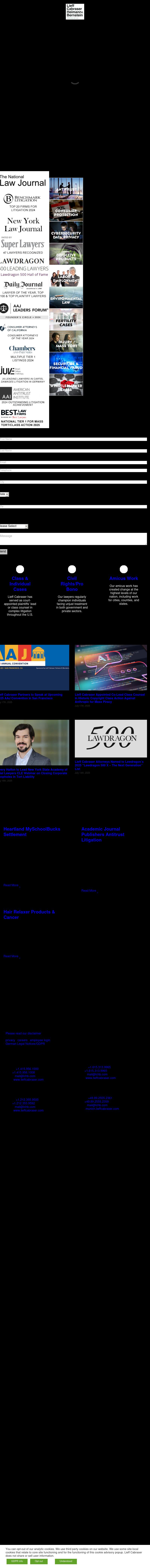 Lieff Cabraser Heimann & Bernstein, LLP - San Francisco CA Lawyers