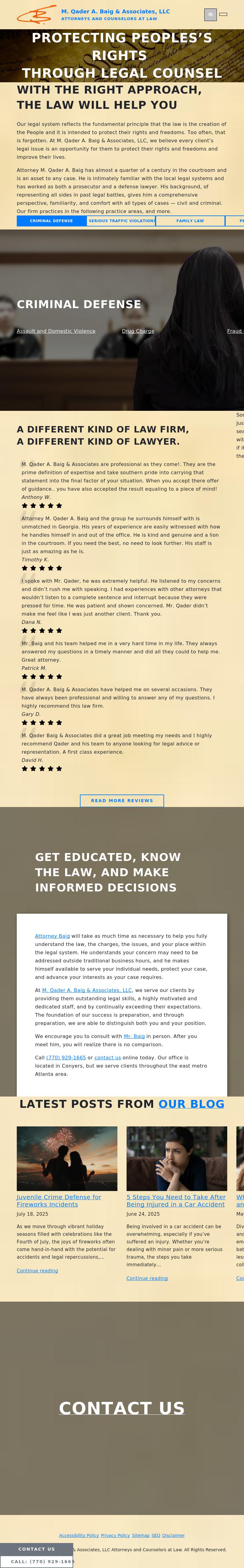 M. Qader A. Baig & Associates, LLC - Conyers GA Lawyers