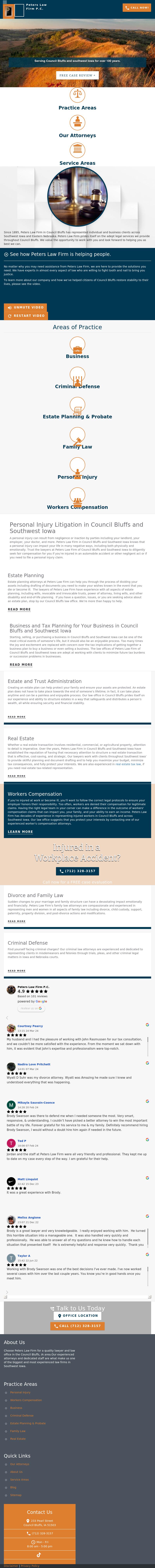 Peters Law Firm, P.C. - Council Bluffs IA Lawyers