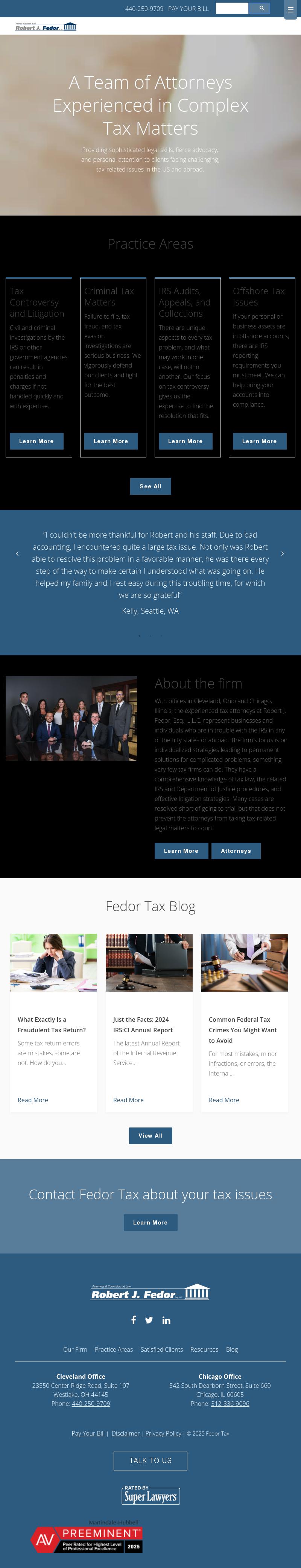 Robert J. Fedor, Esq., L.L.C. - Chicago IL Lawyers