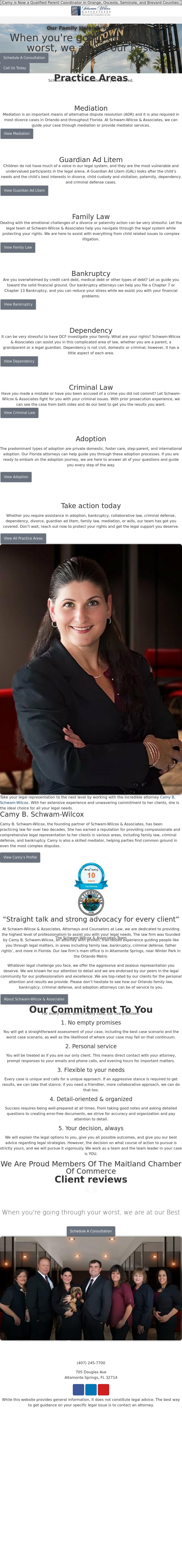 Schwam-Wilcox & Associates, Attorneys and Counselors at Law - South Daytona FL Lawyers