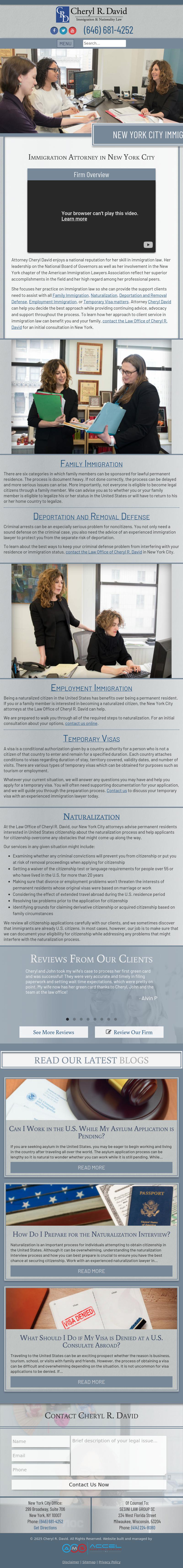 The Law Office of Cheryl R. David - New York NY Lawyers