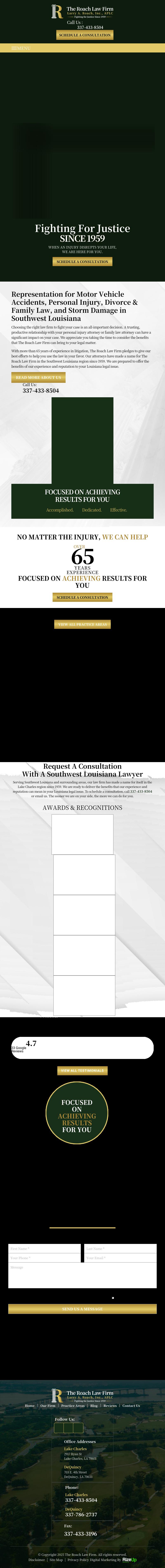 The Roach Law Firm - Lake Charles LA Lawyers