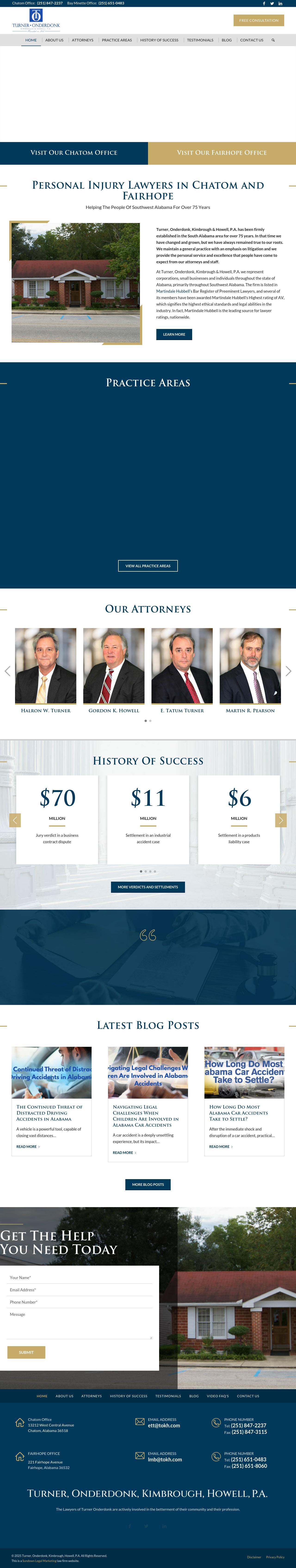 Turner, Onderdonk, Kimbrough & Howell, P.A. - Mobile AL Lawyers
