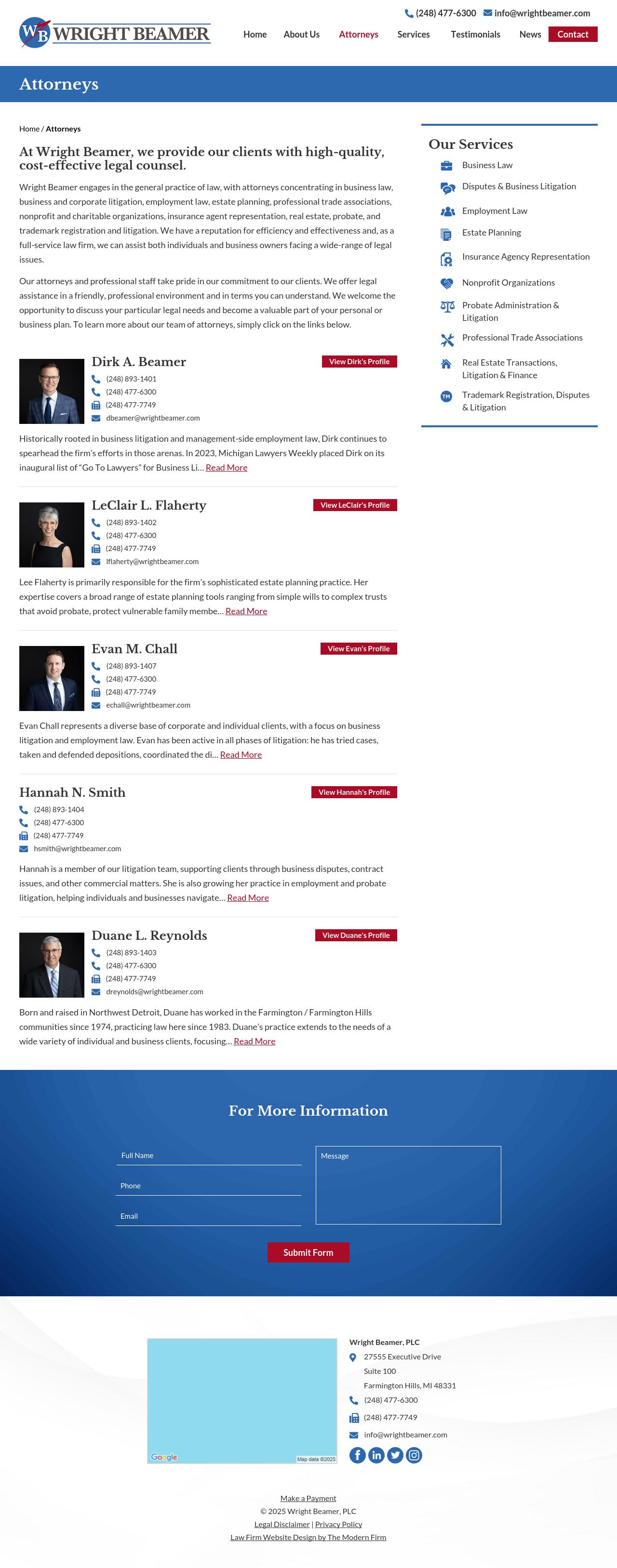 Wright Beamer PLC - Farmington Hills MI Lawyers